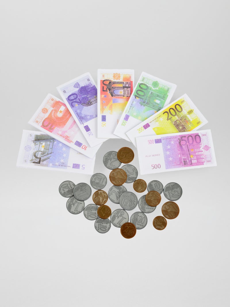 Lote de notas e moedas falsas Multicor - Kiabi