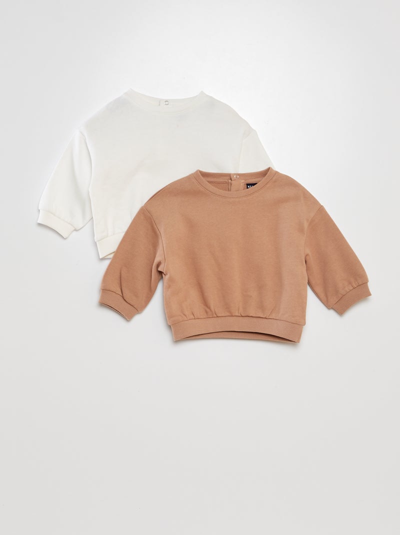 Lote de sweatshirts lisas BRANCO - Kiabi
