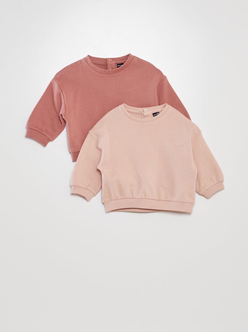 Lote de sweatshirts lisas ROSA - Kiabi