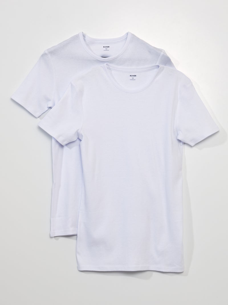 Lote de t-shirts lisas Branco - Kiabi
