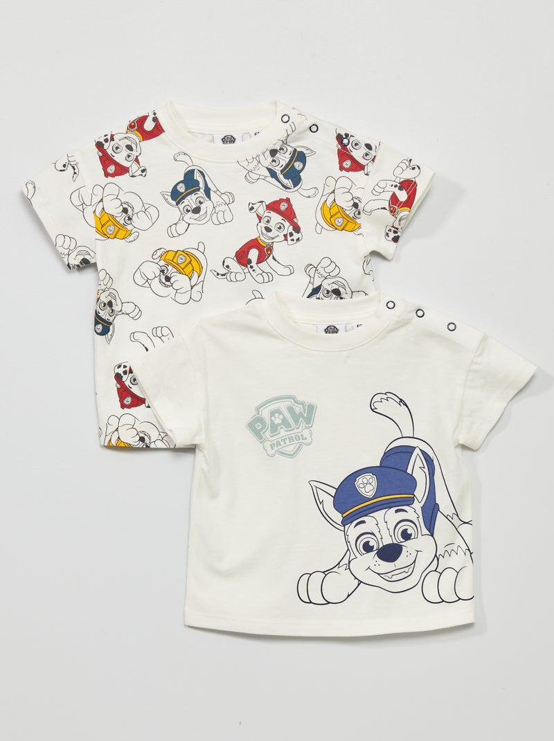 Lote de t-shirts 'Patrulha Pata' - 2 peças Branco - Kiabi