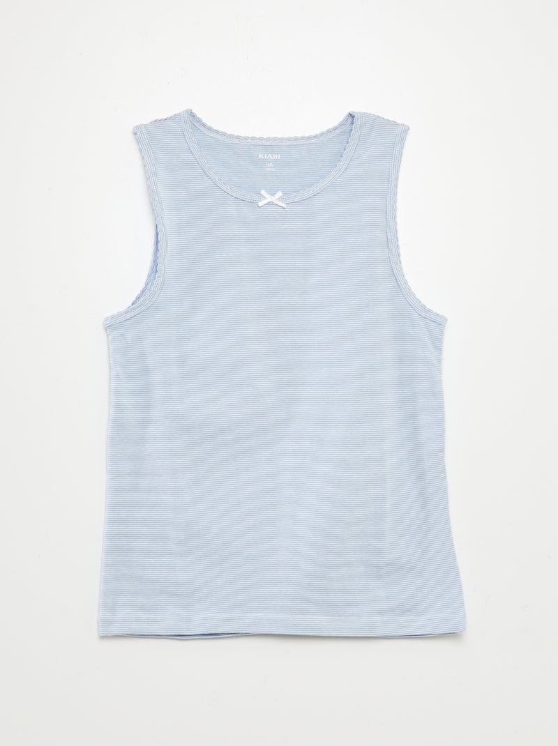 Lote de tops com alças largas AZUL - Kiabi