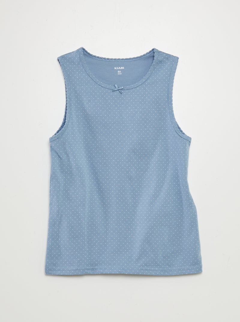 Lote de tops com alças largas AZUL - Kiabi