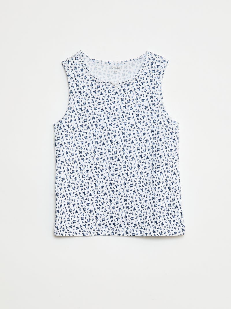 Lote de tops com alças largas Azul - Kiabi