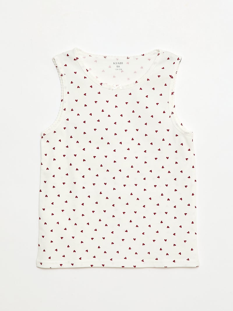 Lote de tops com alças largas Branco - Kiabi