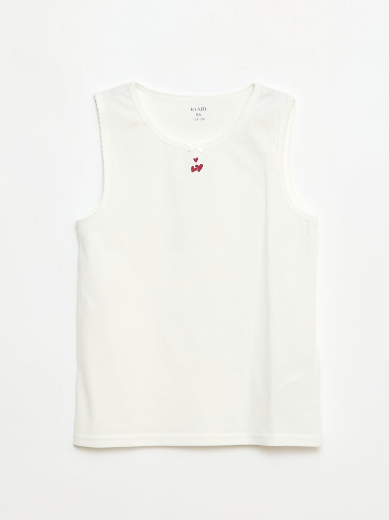 Lote de tops com alças largas Branco - Kiabi