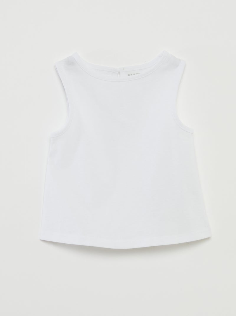 Lote de tops com alças largas BRANCO - Kiabi