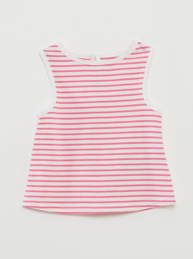 Lote de tops com alças largas BRANCO - Kiabi