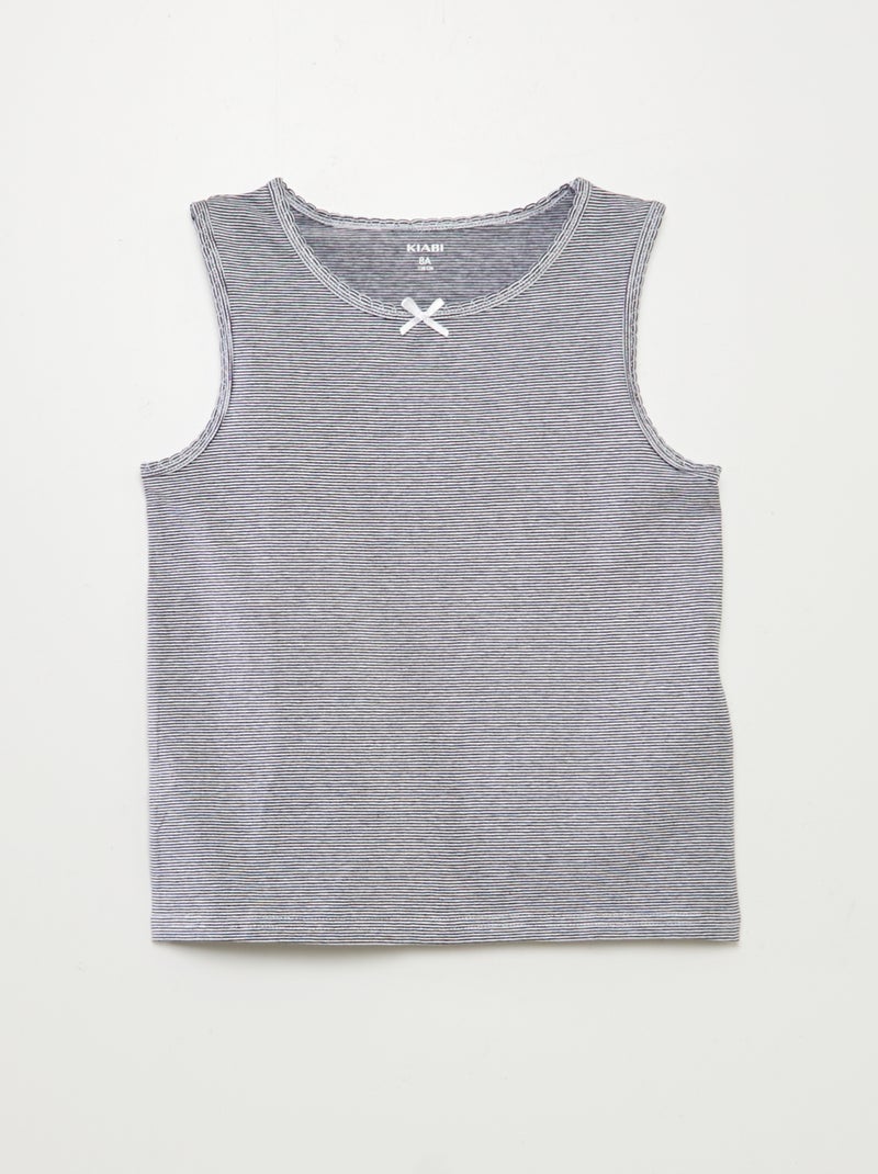 Lote de tops com alças largas PRETO - Kiabi