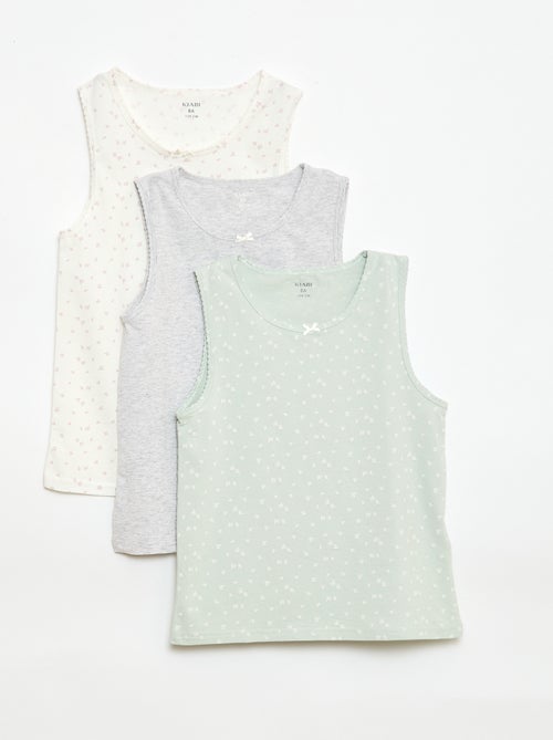 Lote de tops com alças largas - Kiabi