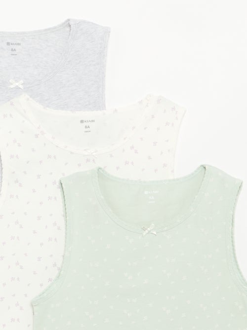 Lote de tops com alças largas - Kiabi