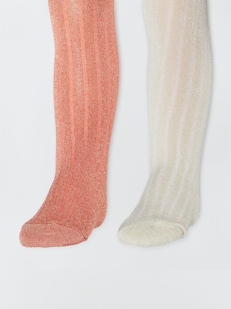 Lotes de collants brilhantes BRANCO - Kiabi