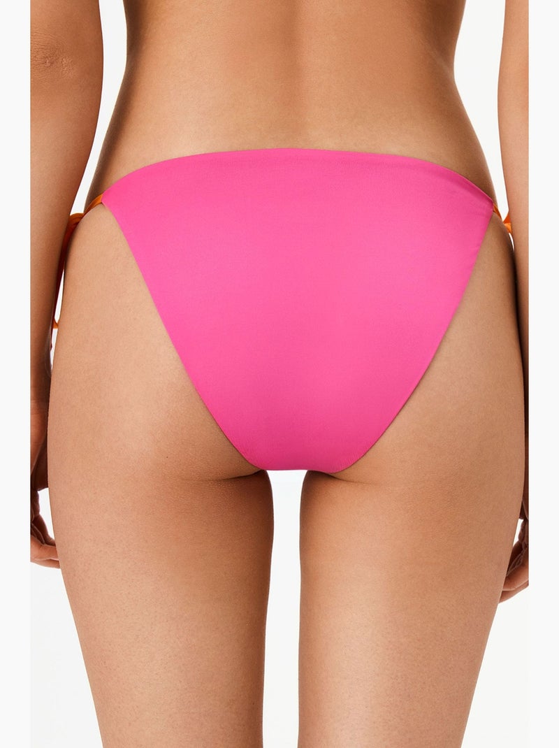 Lucilla parte de baixo de biquíni de cintura média penti Rosa-fluo/Solinotes - Kiabi