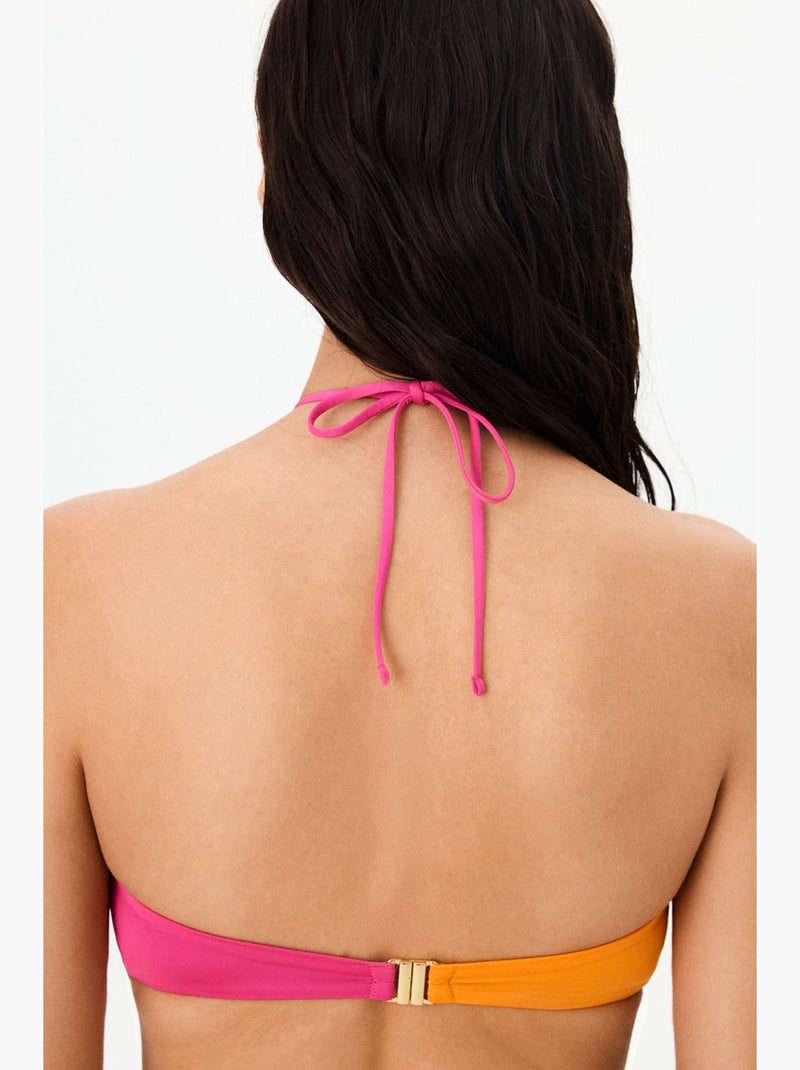 Lucilla top de biquíni com aro penti Rosa-fluo - Kiabi
