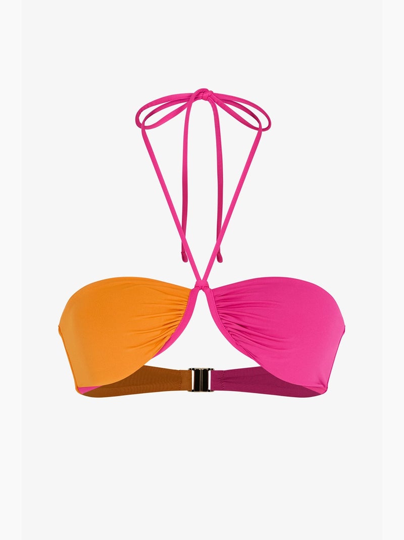 Lucilla top de biquíni com aro penti Rosa-fluo - Kiabi
