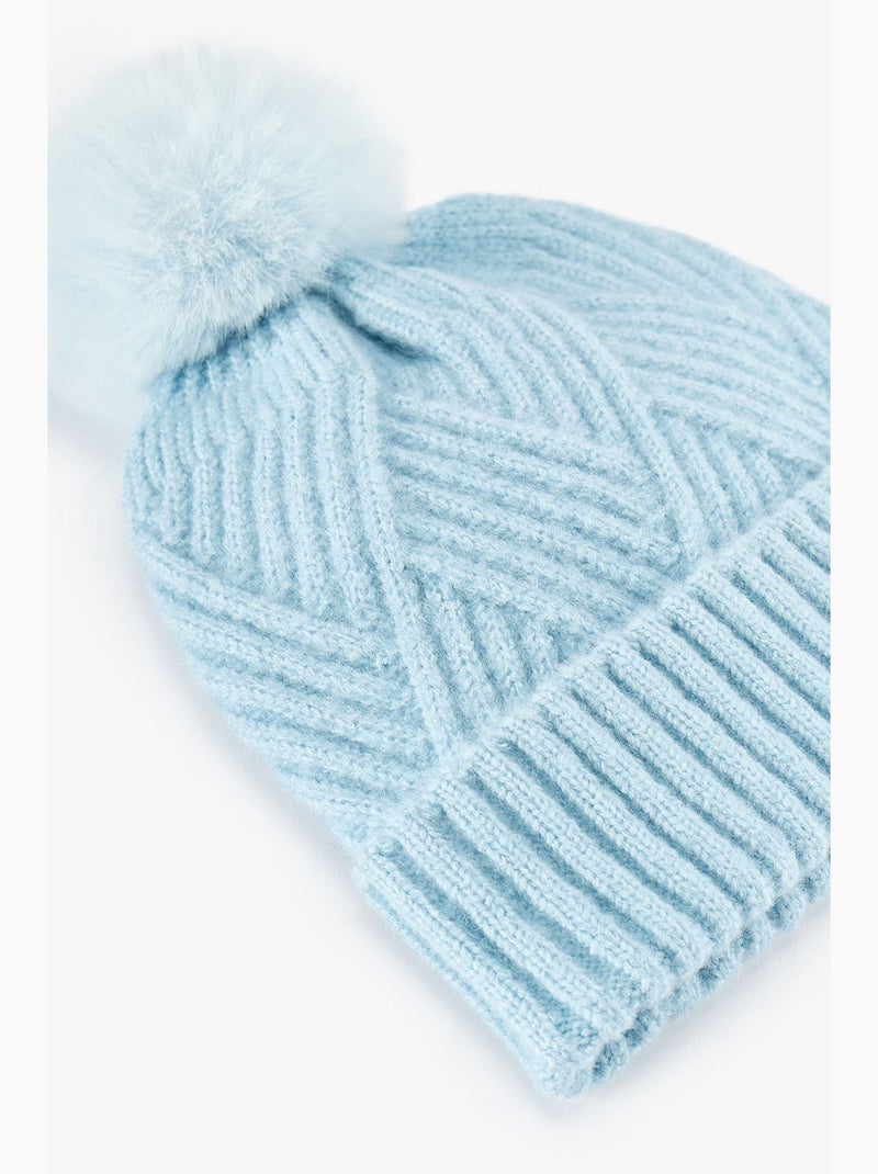 Luisa gorro às riscas penti Azul-céu - Kiabi