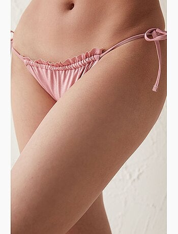 Lupine cueca de biquíni com folho e atar penti