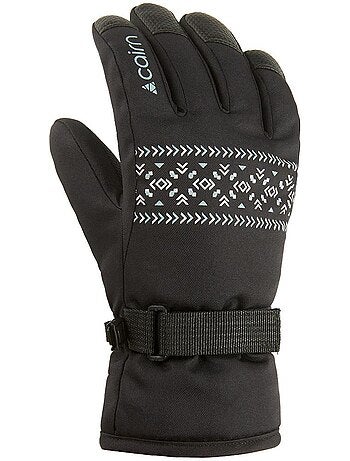 Luvas cairn madison para criança - preto/azul