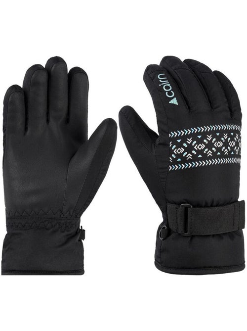 Luvas cairn madison para criança - preto/azul - Kiabi