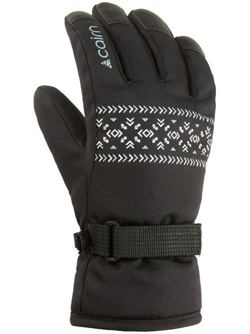 Luvas cairn madison para criança - preto/azul - Kiabi