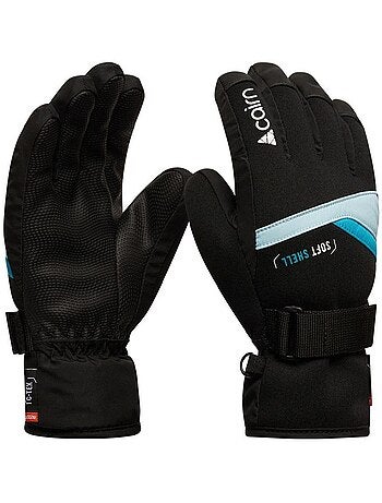 Luvas de esqui cairn styl para criança - preto/azul