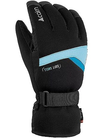 Luvas de esqui cairn styl para criança - preto/azul