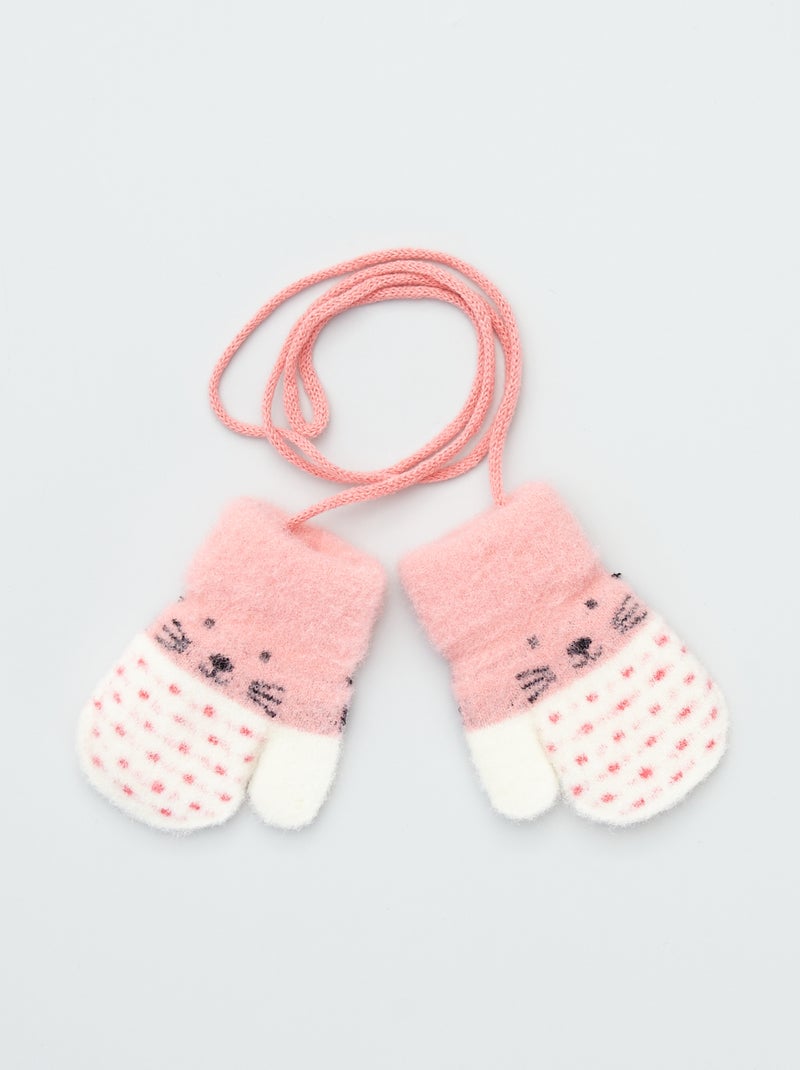 Luvas de malha ROSA - Kiabi