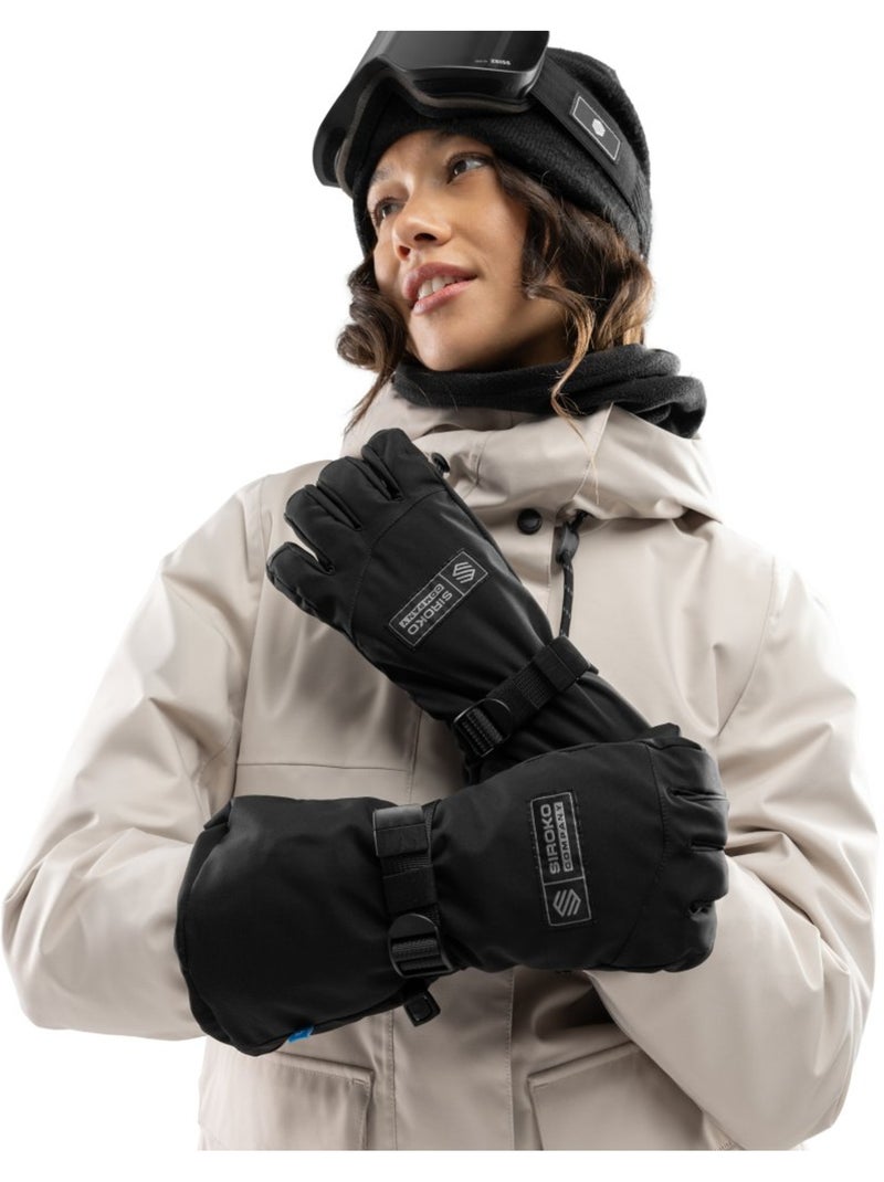 Luvas de ski e snowboard térmicas e impermeáveis Preto - Kiabi