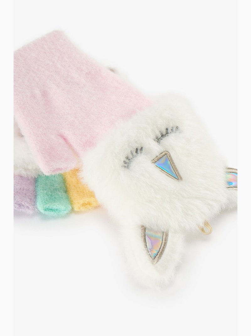 Luvas de unicórnio menina penti Rosa/Branco - Kiabi