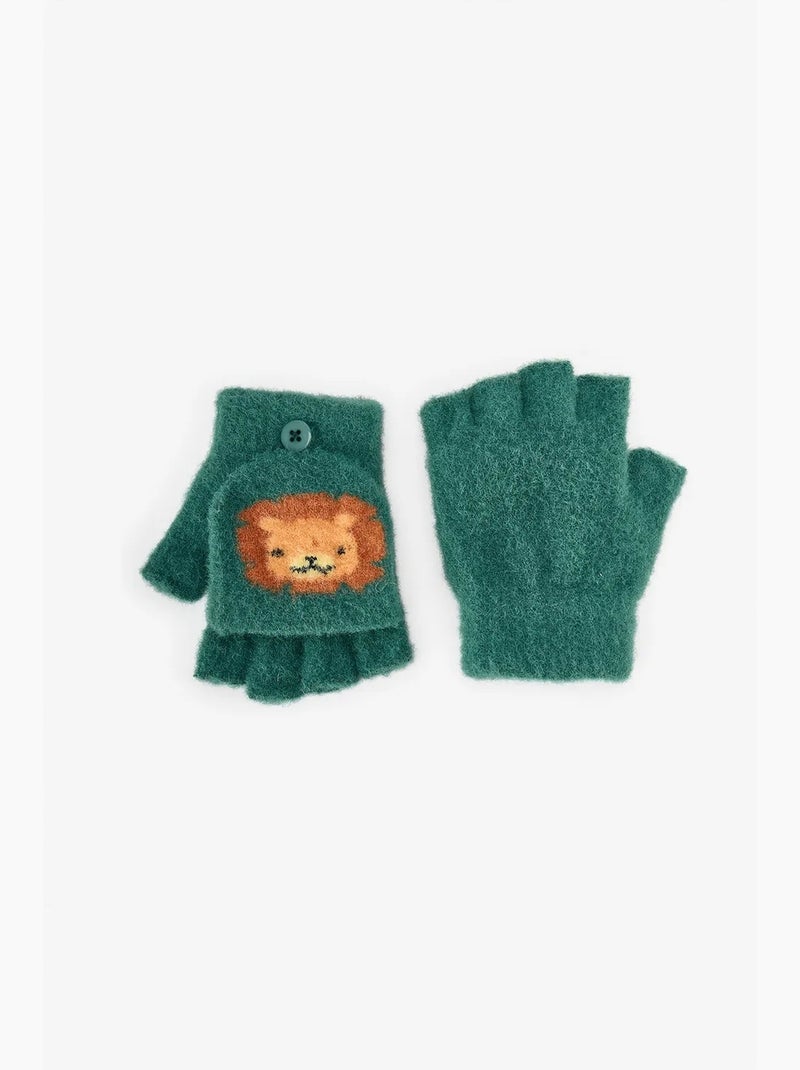 Luvas lion menino penti Verde esmeralda - Kiabi