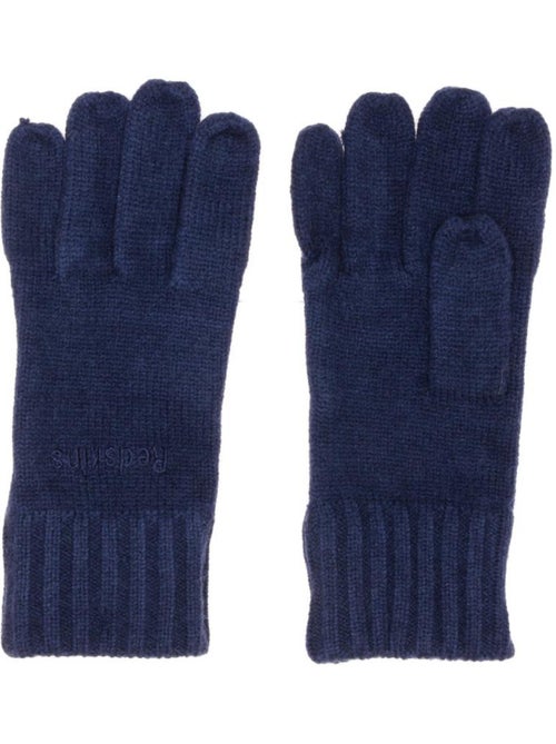 Luvas Masculinas Redskins em Malha Canelada Azul-Marinho - Kiabi