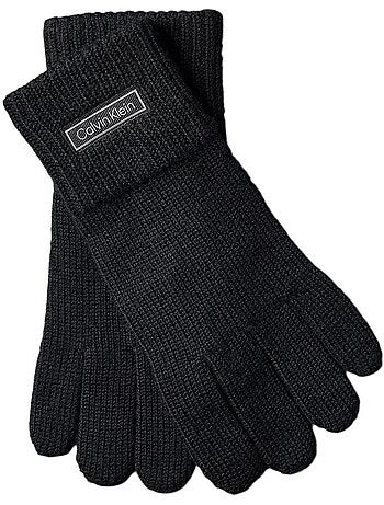 Luvas Pretas de Malha Calvin Klein Jeans para Homem