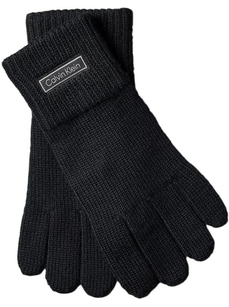 Luvas Pretas de Malha Calvin Klein Jeans para Homem Preto - Kiabi