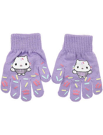 Luvas roxo menina gabby's dollhouse - licença oficial