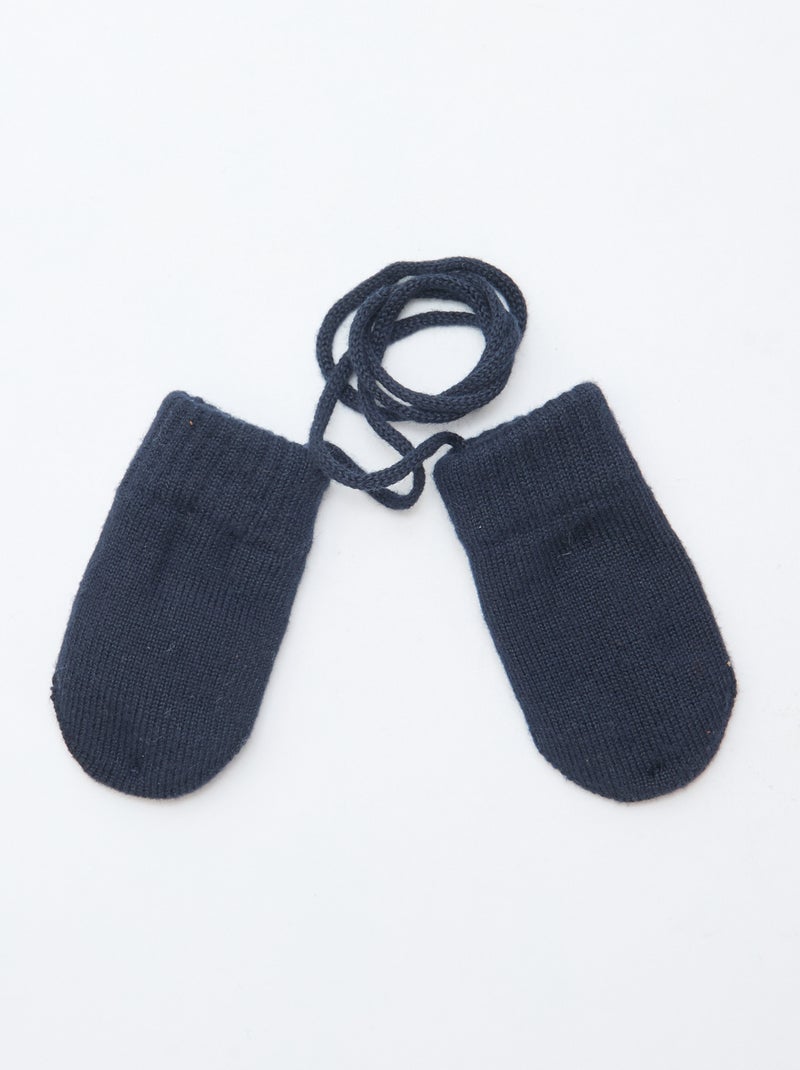 Luvas sem dedos de polar em malha Azul - Kiabi