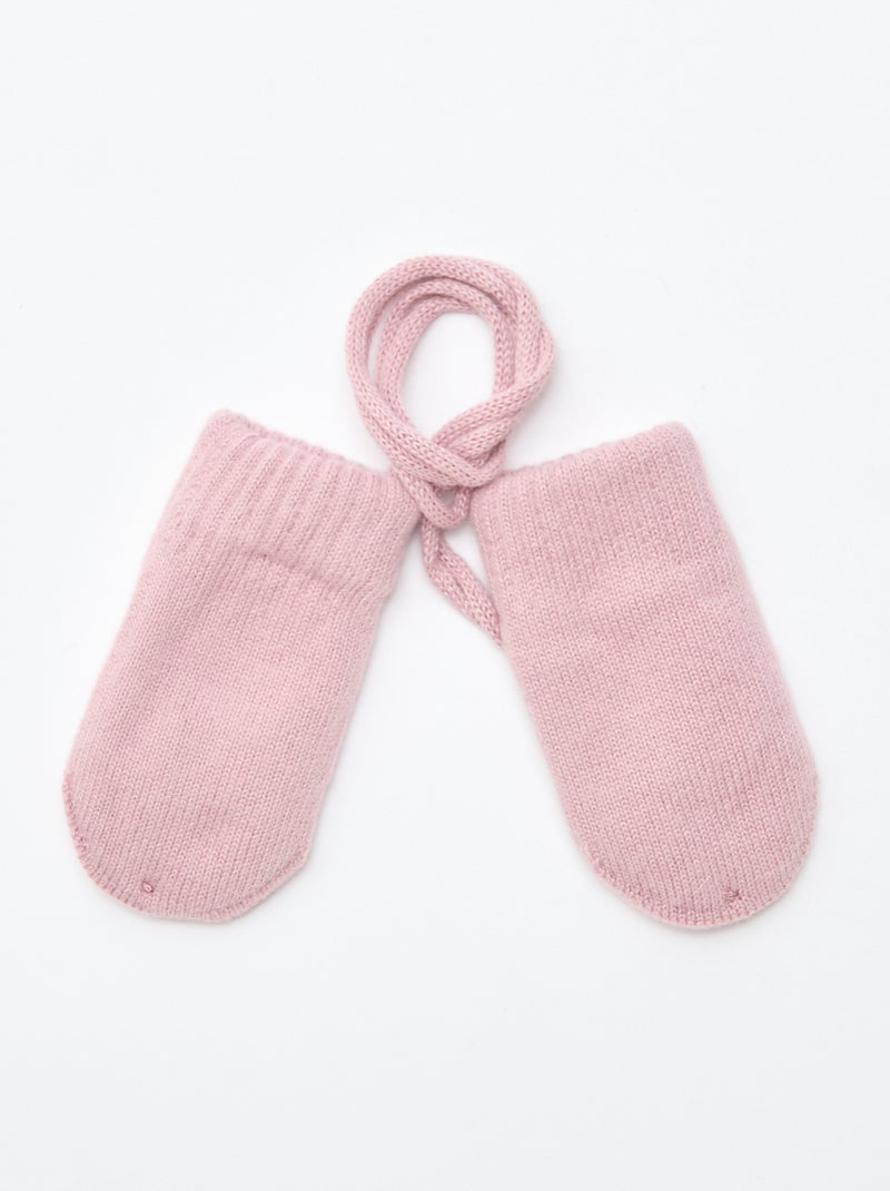 Luvas sem dedos de polar em malha Rosa - Kiabi