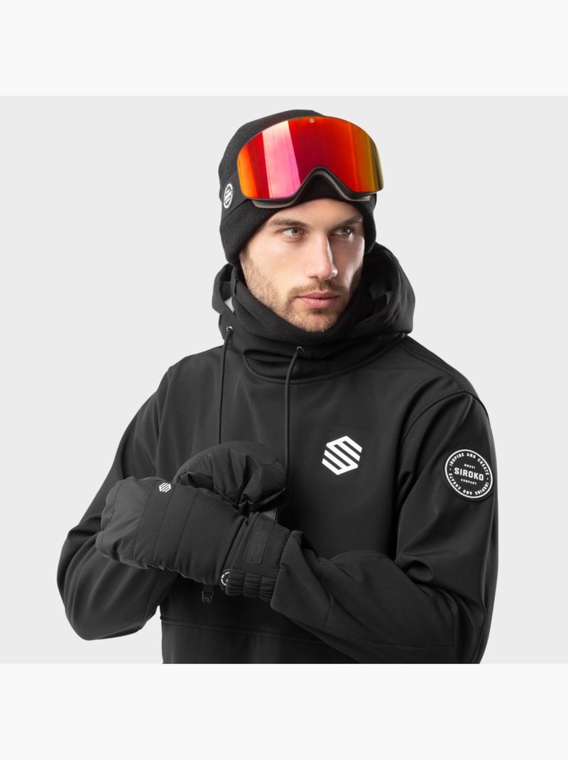Luvas sem dedos para snowboard e ski Preto - Kiabi