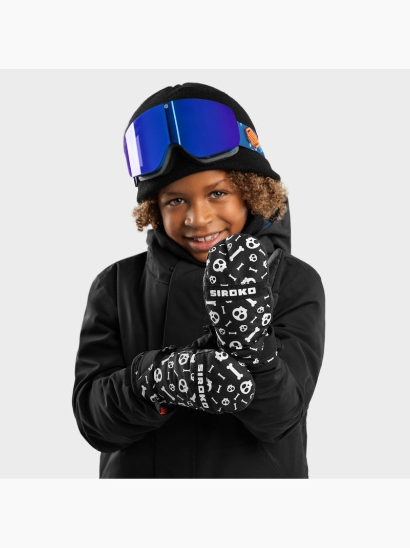 Luvas sem dedos snowboard e ski criança Preto - Kiabi