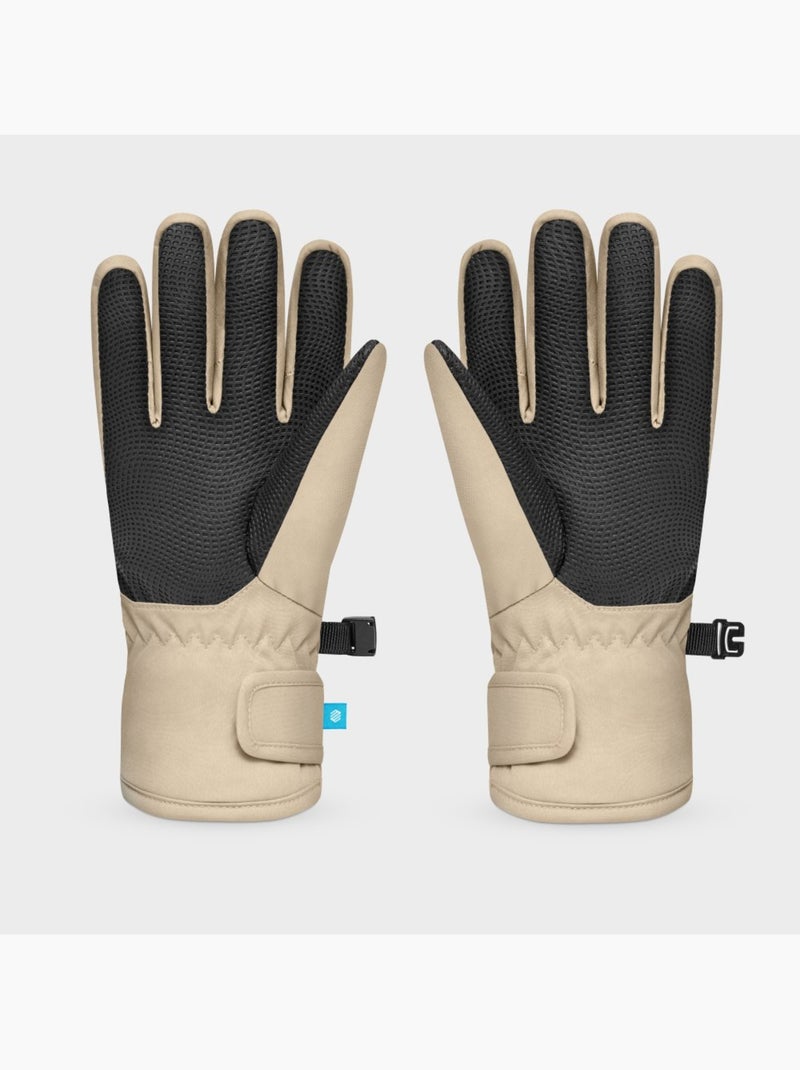 Luvas térmicas snowboard e ski para criança Bege - Kiabi