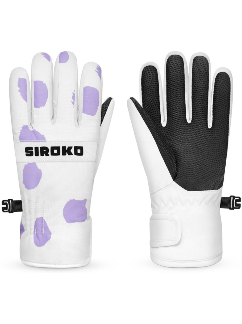 Luvas térmicas snowboard e ski para criança Branco - Kiabi
