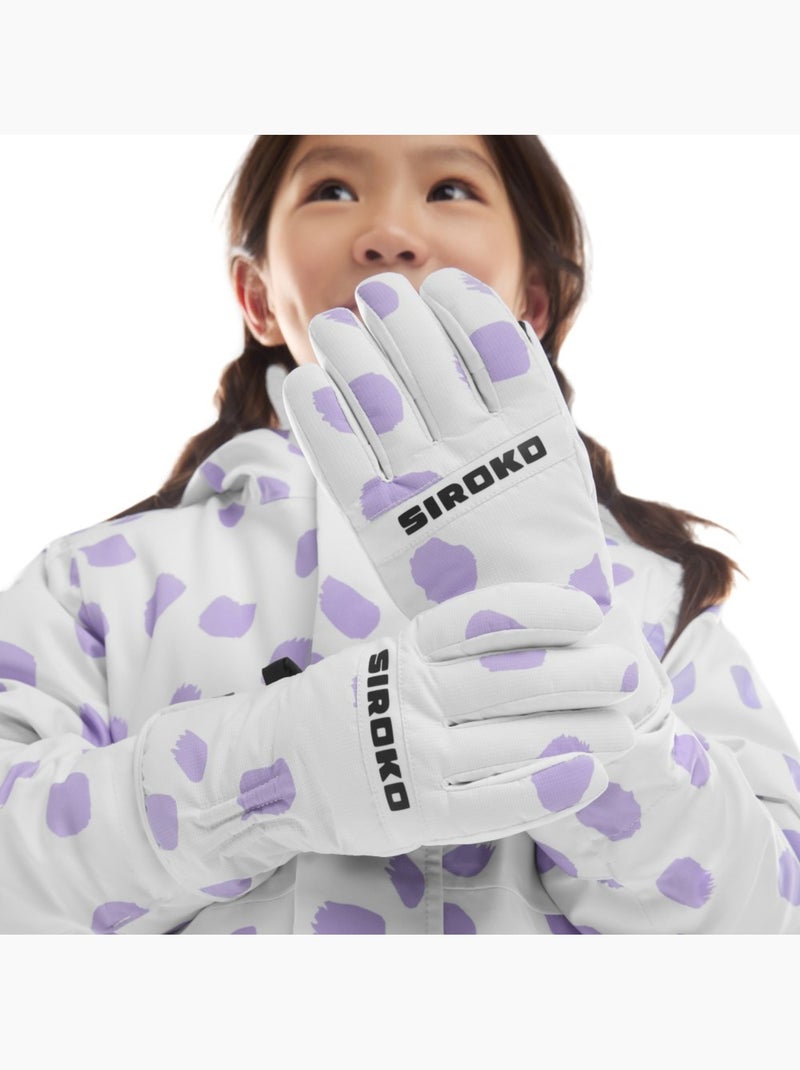 Luvas térmicas snowboard e ski para criança Branco - Kiabi
