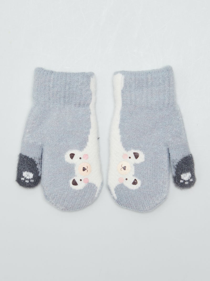 Luvas 'urso' forradas CINZA - Kiabi