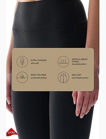 Lycra leggings capri de suporte leve e cintura alta, light soft penti