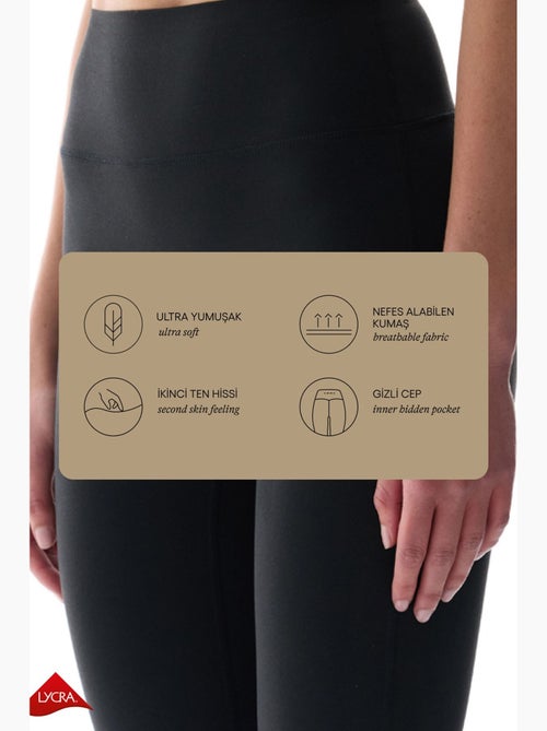 Lycra leggings capri de suporte leve e cintura alta, light soft penti - Kiabi Lycra leggings capri de suporte leve e cintura alta, light soft penti - Kiabi