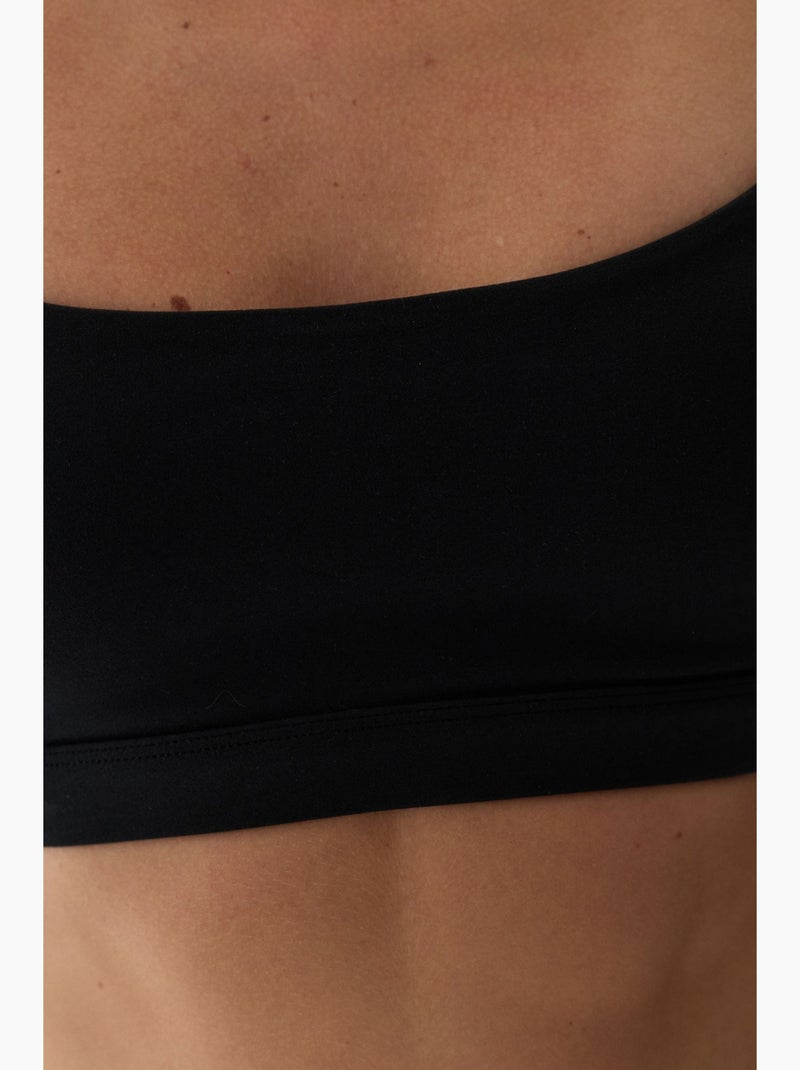 Lycra soutien esportivo racerback com sustentação leve e bojos removíveis penti Preto - Kiabi