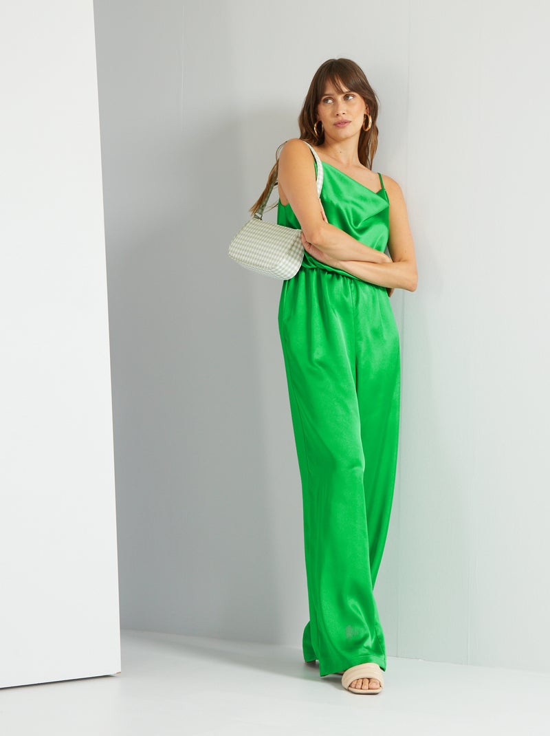 Macacão acetinado VERDE - Kiabi