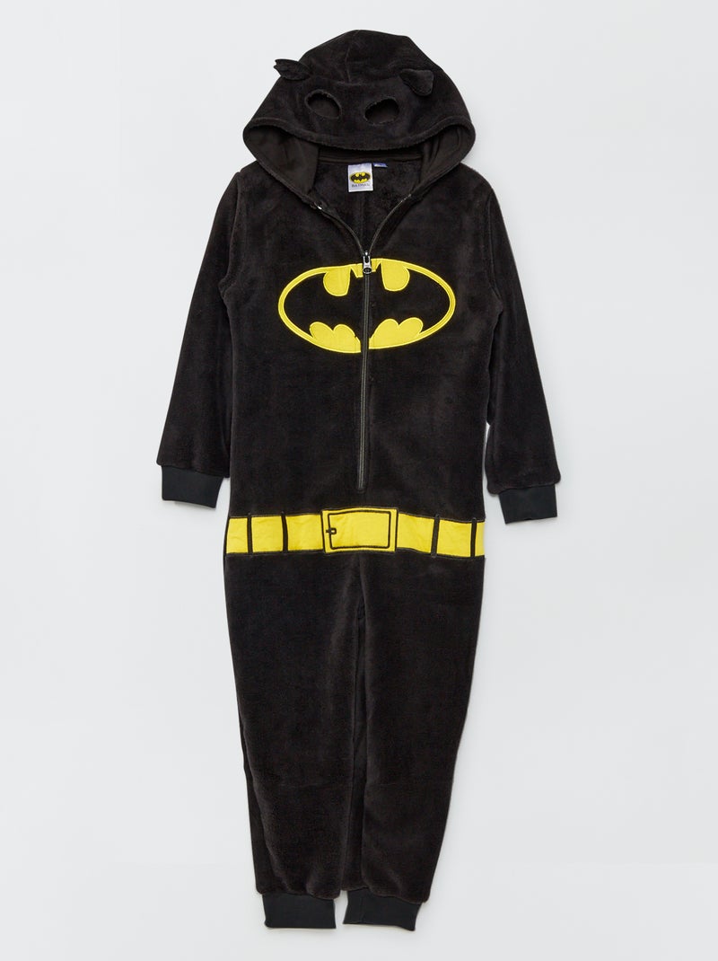 Macacão 'Batman' em malha polar Preto - Kiabi