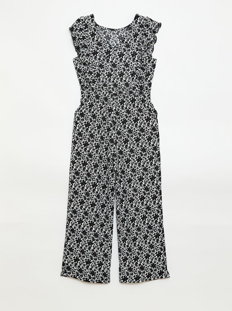 Macacão calça com padrão Preto - Kiabi