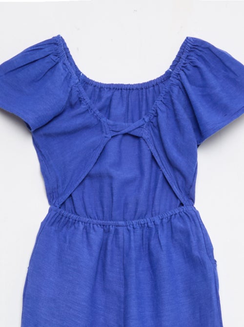 Macacão calça comprida e larga com mangas curtas - Kiabi