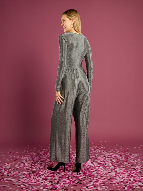 Macacão calça comprida larga em malha "bisou" - Kiabi